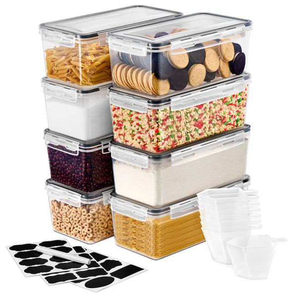 sorbus Long Rectangular Airtight Food Storage Containers (8 Pack)