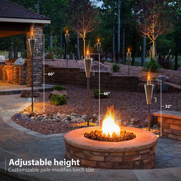 Sorbus Matney Outdoor Decorative Torches - Set Of 4 (Cylinder)