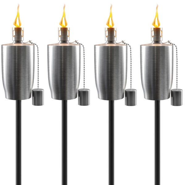 Sorbus Matney Outdoor Decorative Torches - Set Of 4 (Cylinder)