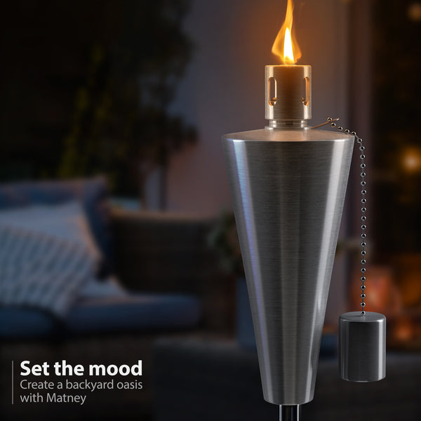 Sorbus Matney Outdoor Torch Lights - Set Of 4 (Cylinder)