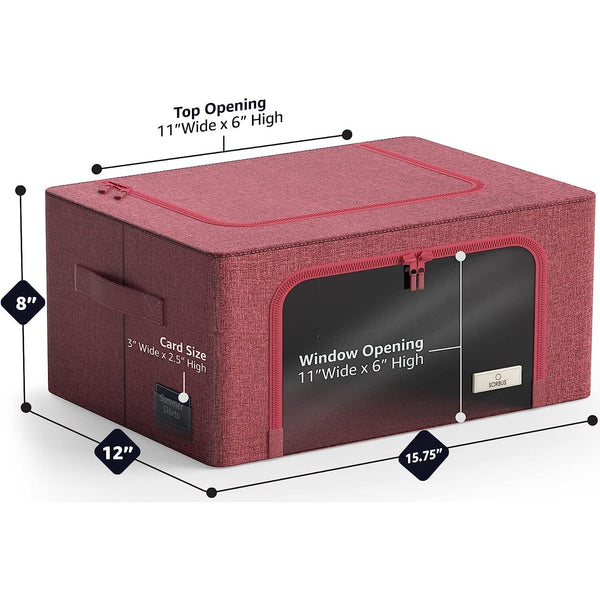 Sorbus Small Storage Bin With Metal Frames (Single Pack)