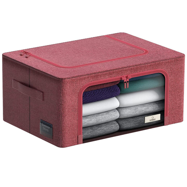 sorbus Small Storage Bin with Metal Frames (Single Pack)