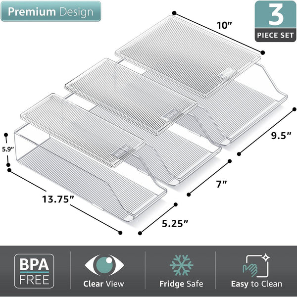 Sorbus Soda Can Organizer With Lids (3 Variety Sizes)