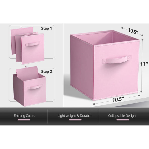 Sorbus 11" Cube Storage Bin (Single Pack Pastels)