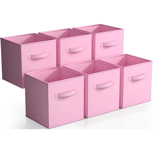 Sorbus 11" Cube Storage Bins (6 Pack Pastels)