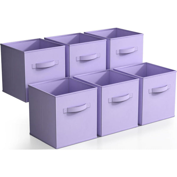 Sorbus 11" Cube Storage Bins (6 Pack Pastels)