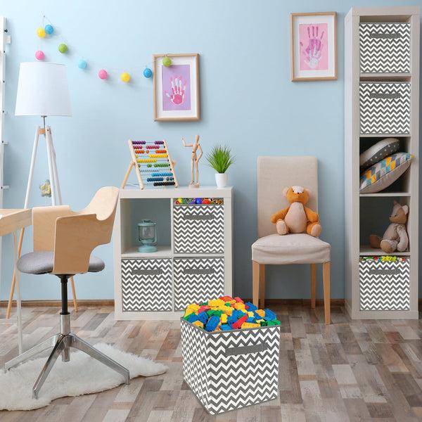 Sorbus 11" Cube Storage Bins (6 Pack Print)