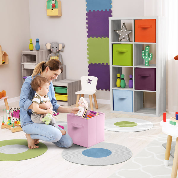 Sorbus 11" Cube Storage Bins (8 Pack Multi)