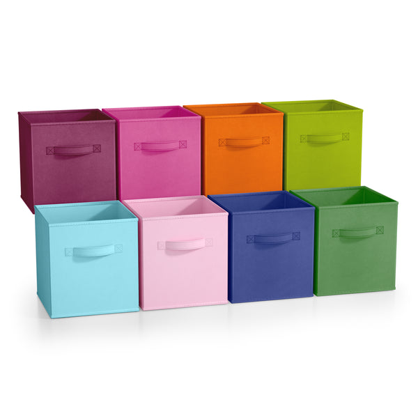 sorbus 11" Cube Storage Bins (8 Pack Multi)