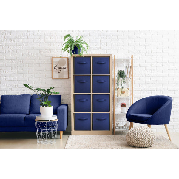 Sorbus 11" Cube Storage Bins (8 Pack Solid)