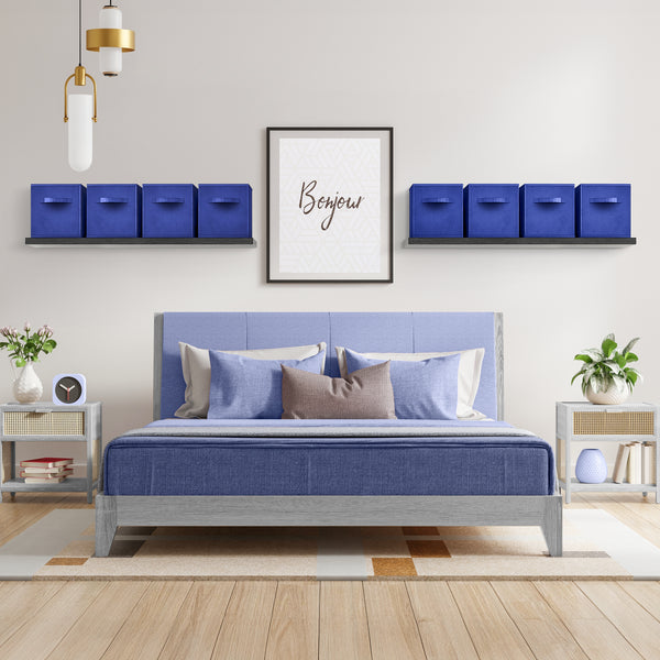 Sorbus 11" Cube Storage Bins (8 Pack Solid)