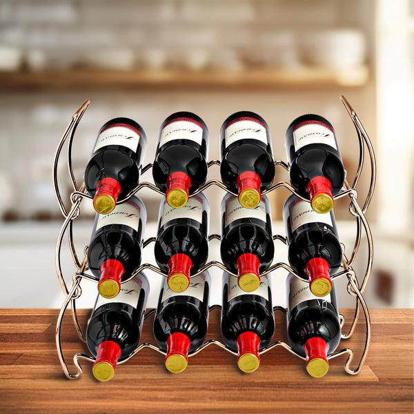 Sorbus 12 Bottle Metal Detachable Wine Rack (3 Tier)