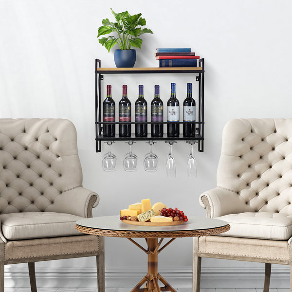 Sorbus 12 Bottle Wine Bottle Stemware Shelf (2 Tier)