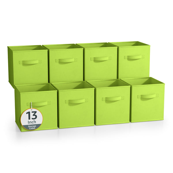 Sorbus 13" Cube Storage Bins (8 Pack Solid Colors)
