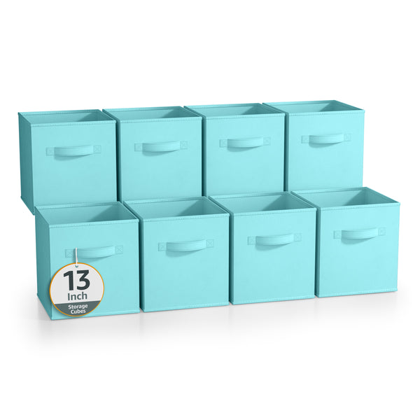 sorbus 13" Cube Storage Bins (8 Pack Solid Colors)