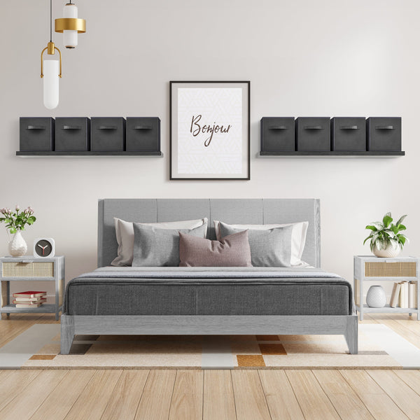 Sorbus 13" Large Cube Storage Bin ( 8 Pack Neutral)