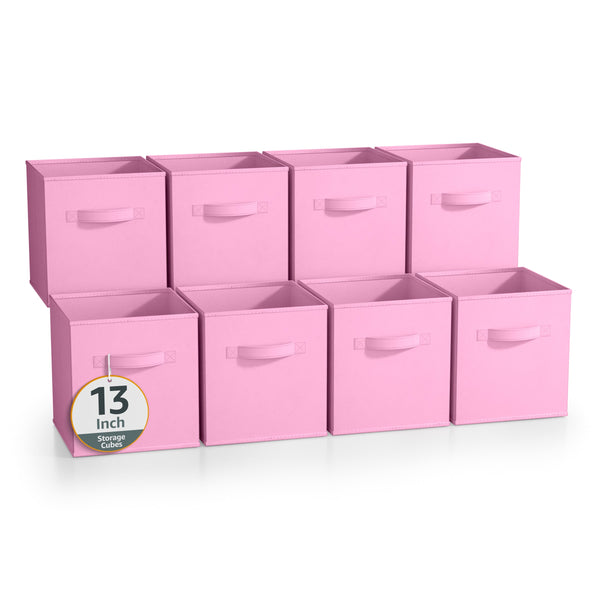 Sorbus 13" Large Cube Storage Bin (8-Pack Pastels)