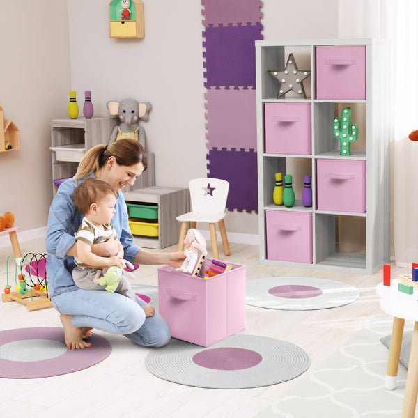 Sorbus 13" Large Cube Storage Bin (8-Pack Pastels)