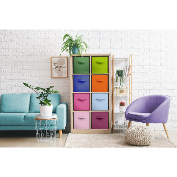 Sorbus 13" Large Cube Storage Bins (8 Pack Multi)