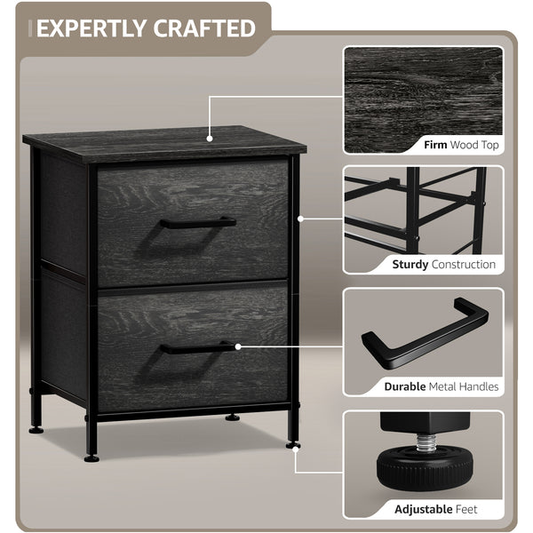 Sorbus 2 Drawer Display Nightstand