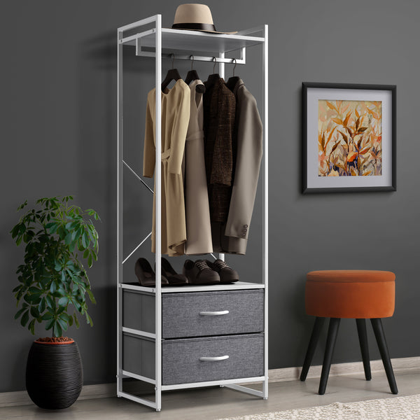 Sorbus 2 Drawer Tall Clothing Rack Storage