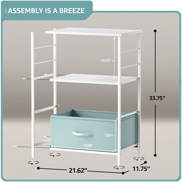 Sorbus 2 Drawer Tall Nightstand Table