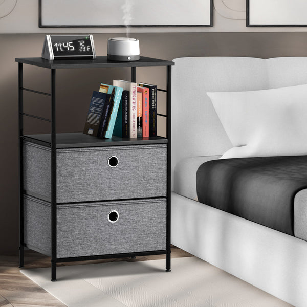 Sorbus 2 Drawer Tall Nightstand Table