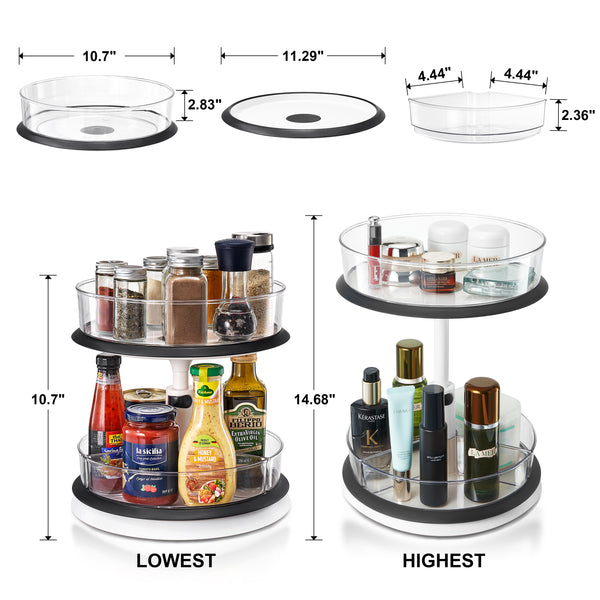 Sorbus 2-Tier Rotating Kitchen Organizer