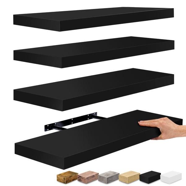 sorbus 24" Floating Shelves (4 Pk)