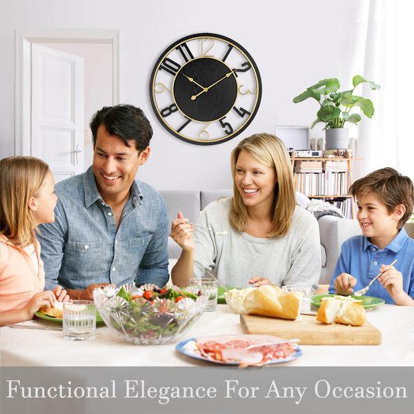 Sorbus 24" Wooden Wall Clock (Numeral)