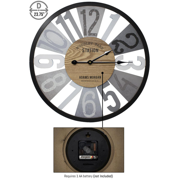 Sorbus 24 Woodley Park Wall Clock (Numeral)