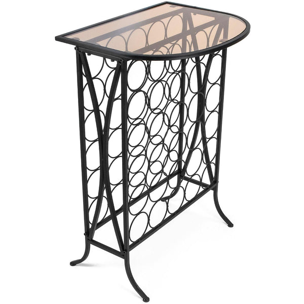 Sorbus 30 Bottle Wine Stand (Glass Top)