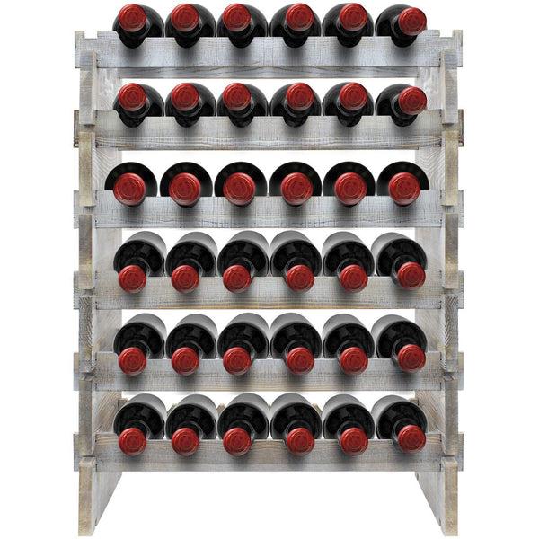 Sorbus 36 Bottle Rustic Wine Rack (6 Tiers)