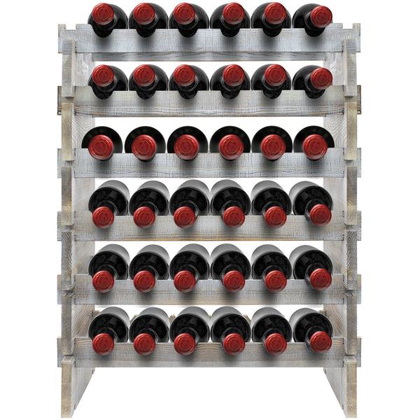 sorbus 36 Bottle Rustic Wine Rack (6 Tiers)
