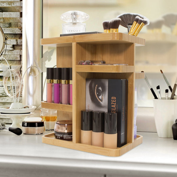 Sorbus 360° Bamboo Carousel Organizer