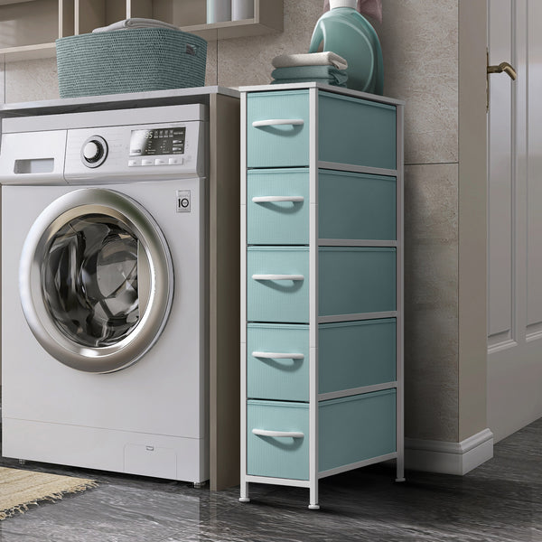 Sorbus 5 Drawer Narrow Storage Tower