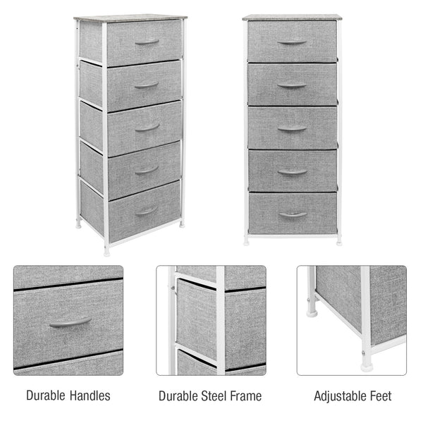 Sorbus 5 Drawer Tower Nightstand