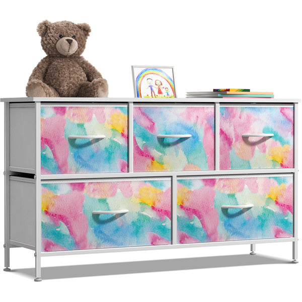 Sorbus 5 Drawer Wide Short Dresser