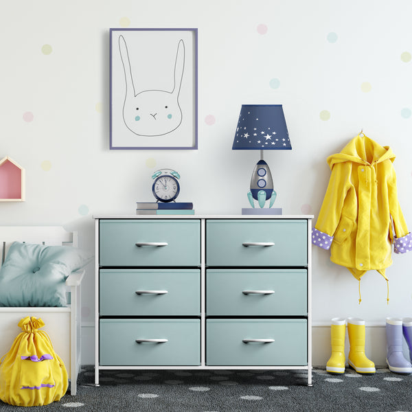 Sorbus 6 Drawer Fabric Dresser