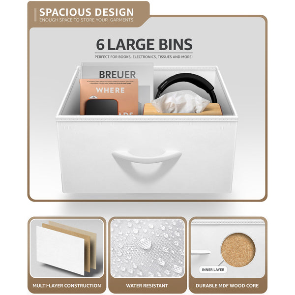 Sorbus 6 Drawer Tall Dresser