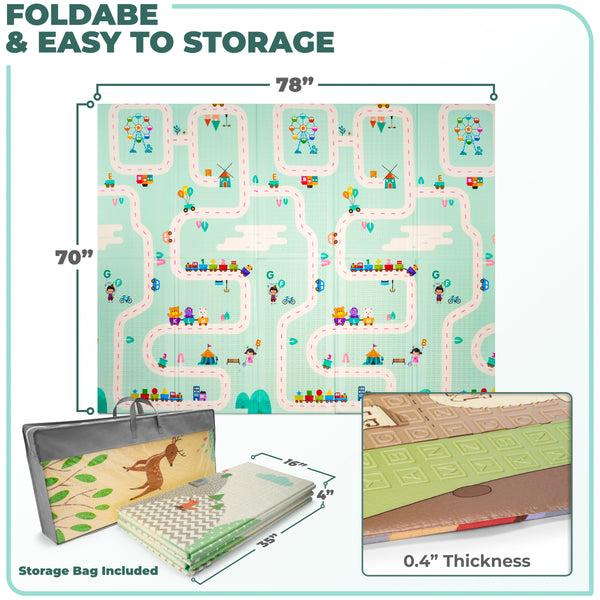 Sorbus 78" Road Trip Route Kids Foam Mats