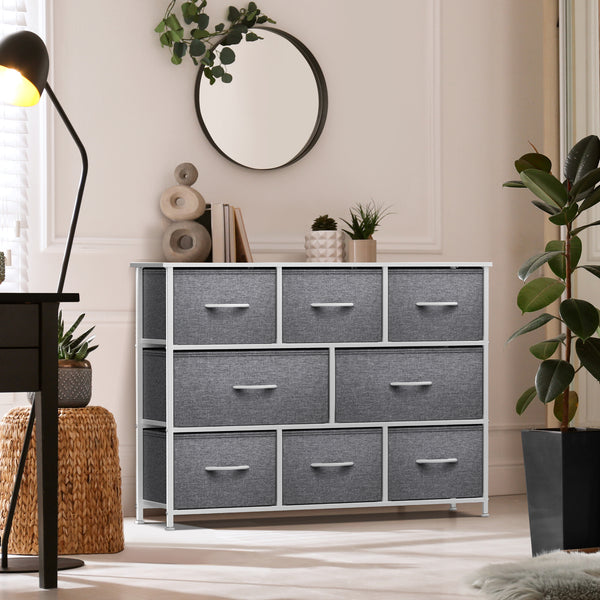 Sorbus 8 Drawer Dresser (Wood Top)