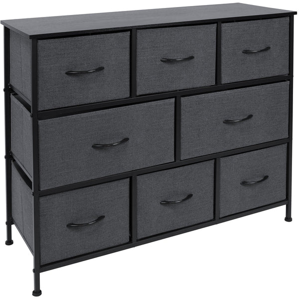 sorbus 8 Drawer Dresser (Wood Top)