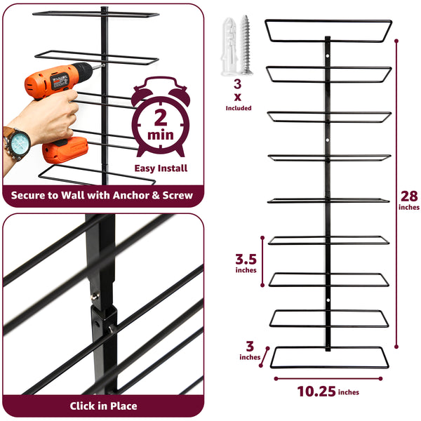 Sorbus 9 Bottle Wall Mounted Wine Rack