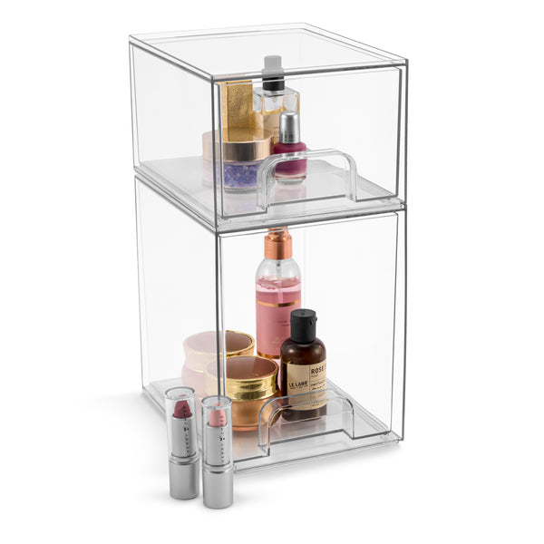 Sorbus Acrylic Organizer Storage Drawers (2 Drawer)