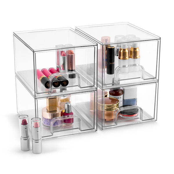 Sorbus Acrylic Organizer Storage Drawers (4 Drawer)