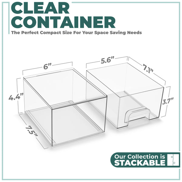 Sorbus Acrylic Organizer Storage Drawers (4 Drawer)