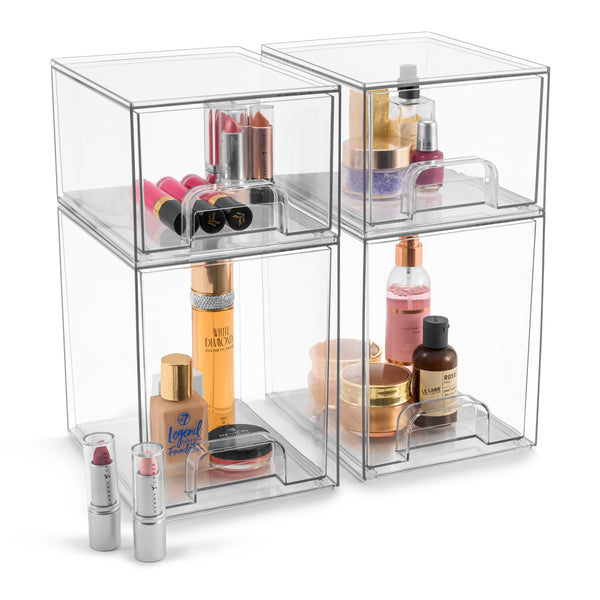 sorbus Acrylic Organizer Storage Drawers (4 Drawer)