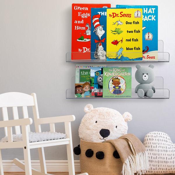 Sorbus Acrylic Wall Display Shelf (6 Pc)