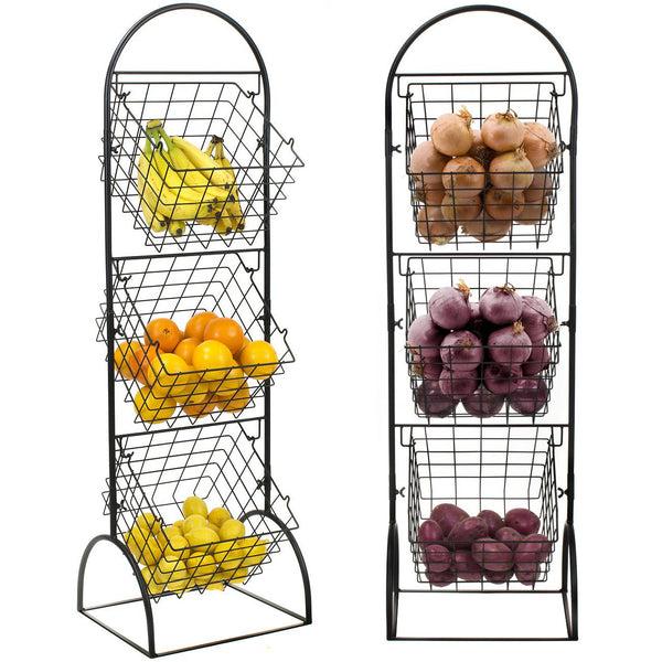 Sorbus Adjustable Market Basket Stand (3 Tier)